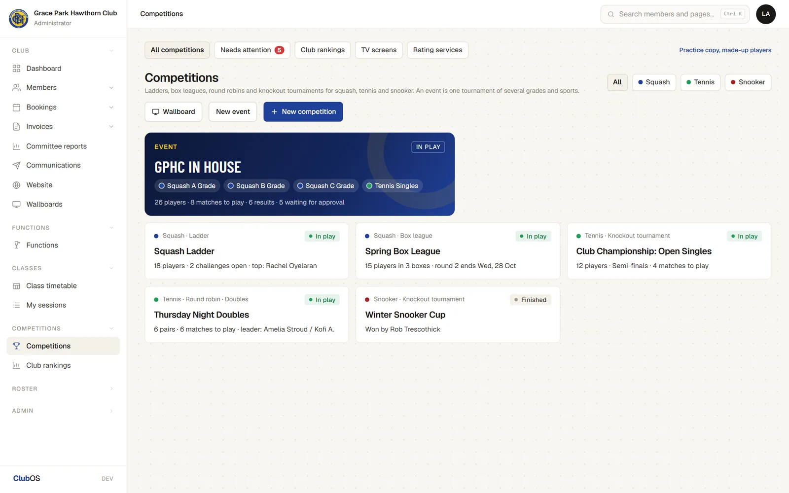Club tool preview